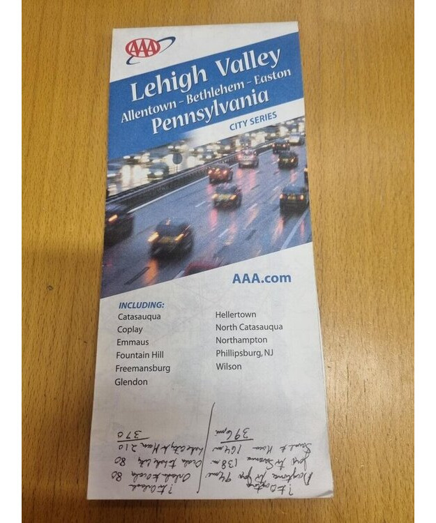 Pennsylvania, USA -tiekartta 2008