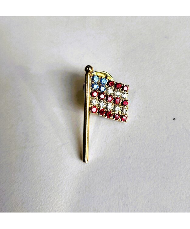 Pinssi hattuun, timantti USA-lippu