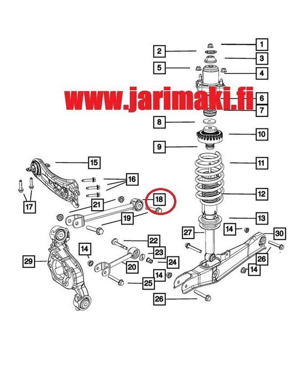 Poikittaistukivarsi taka Chrysler Sebring 2007-2010