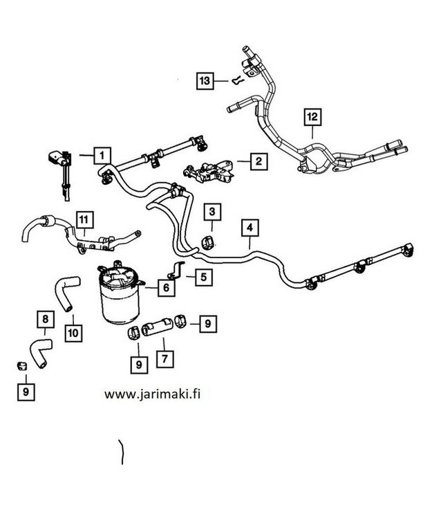 Polttoaineputki Jeep Grand Cherokee 3.0TD 2007-2009