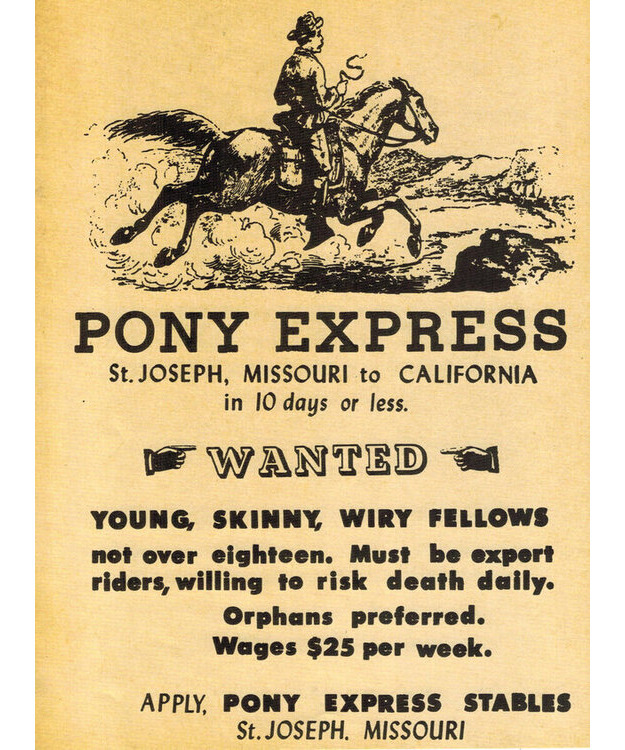 Pony Express Wanted - Vintage-juliste