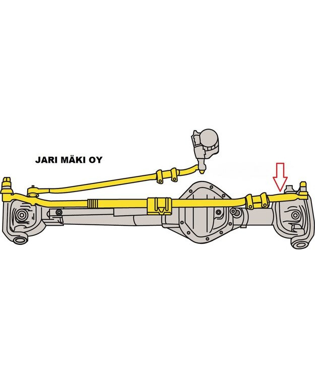 Raidetangon ulkopää vasen Dodge Ram 1500/2500/3500 4X4 2003-2013 