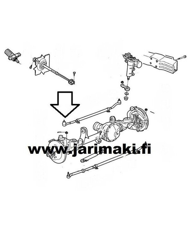 Raidetangonpää  ulompi ylä oikea premium laatu Jeep Grand Cherokee 1999-2005 