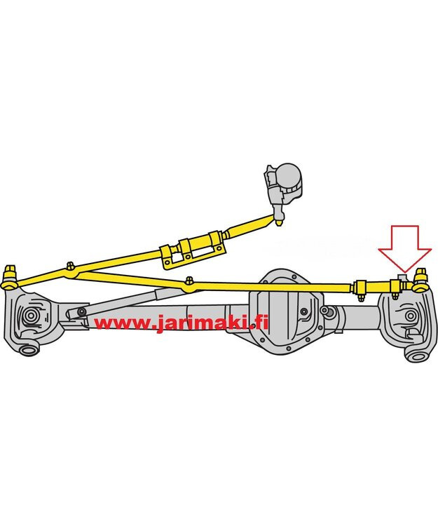 Raidetangonpää MOOG etu vasen ulompi Dodge Ram 4X4 1998-1999