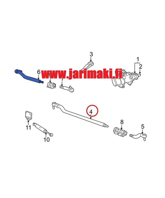 Raidetangonpää sisempi oikea premium laatu Ford F250/350 2wd  2005-2007