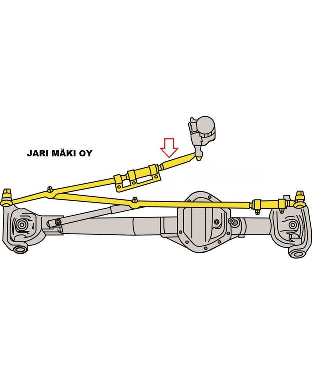Raidetangonpää vasen simpukalta Moog Dodge Ram 2003-2008