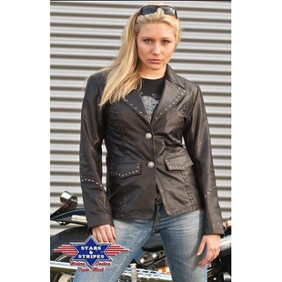 Naisten ruskea nahkatakki