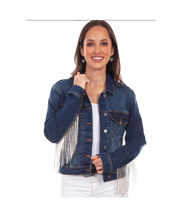 Scully Naisten Farkkutakki Bling -hapsuilla