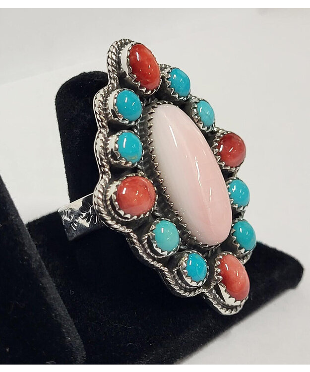 Sleeping Beauty Turkoosi + Simpukka Sormus