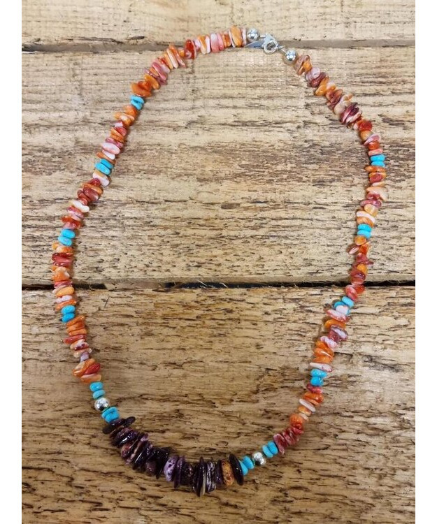 Sleeping Beauty Turquoise / Spiny Oyster -kaulakoru