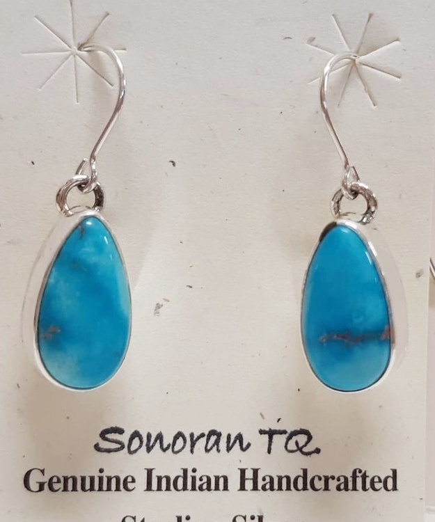 Sonoran Turkoosi kivi- Riipuskorvakorut
