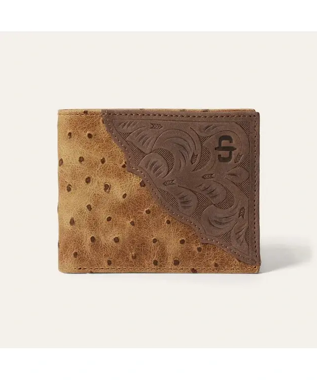 Stetson Ostrich Embossed Bi-Fold Lompakko