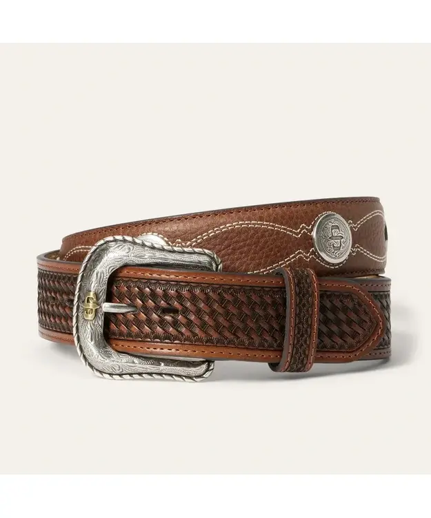 Stetson Pebble Leather Basket Weave Vyö
