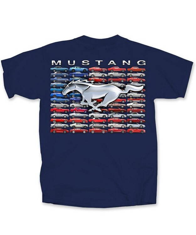 T-paita Ford Mustang Flag Stacked Pony