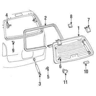 Takalasin lukon vastakappale Mercury Villager 1997-2001