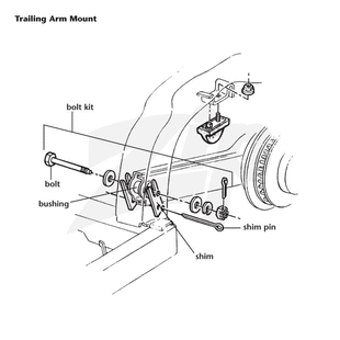 Takatukivarren säätölevyn sokka Chevrolet Corvette 1963-1982