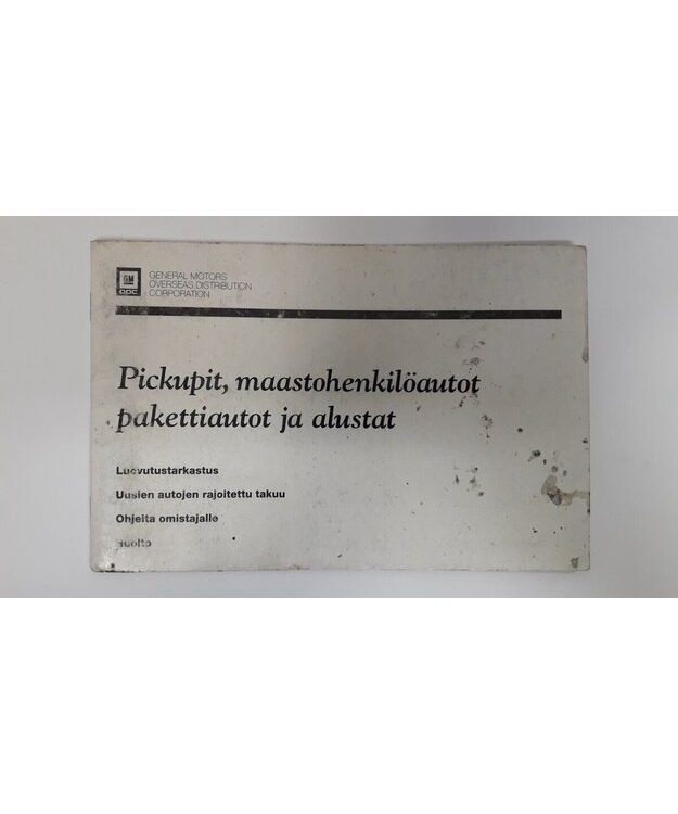Takuu ja huoltokirja käytetty Suomeksi GM Trukit 1995-1999