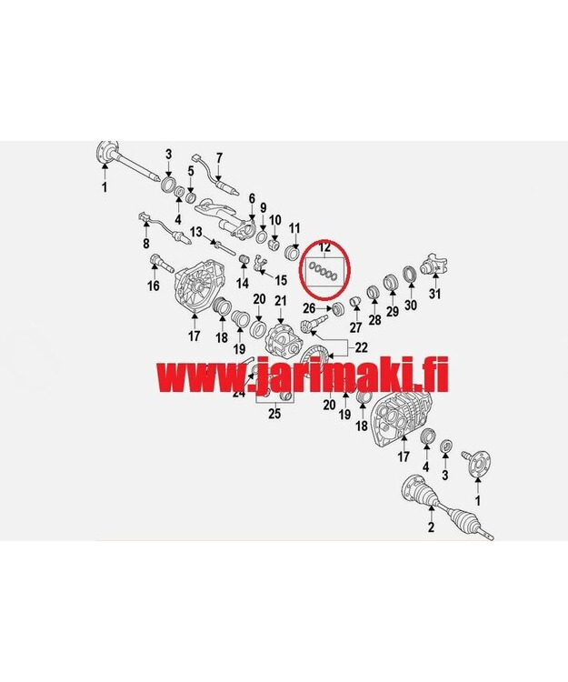 Tasauspyörästön säätölevy 3.80mm GM