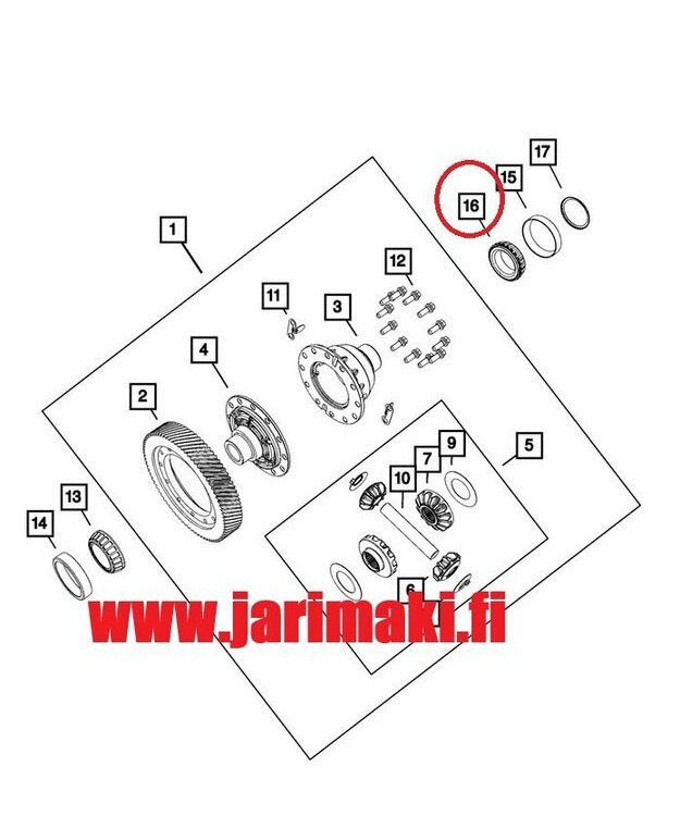 Tasauspyörästönlaakeri Mopar T355 