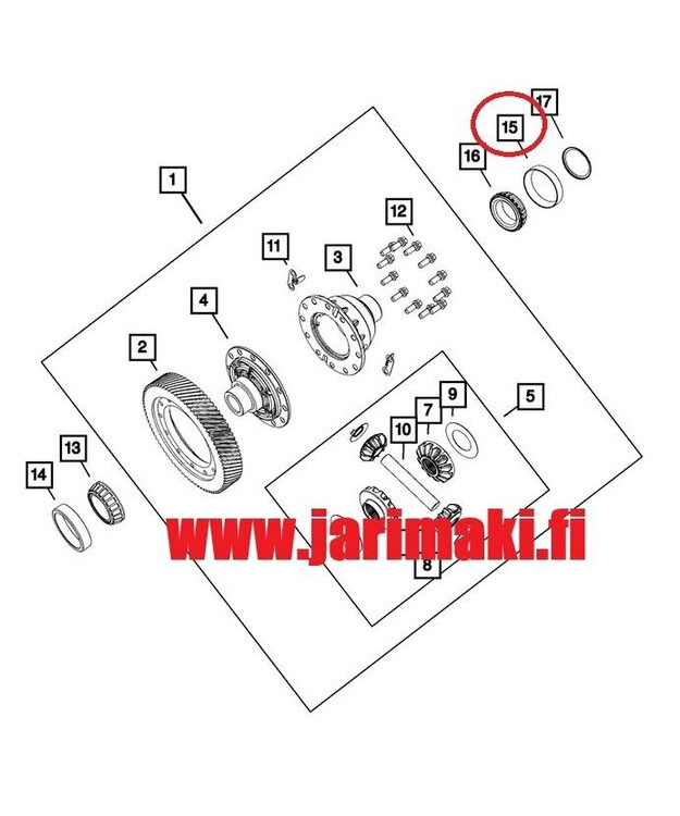 Tasauspyörästönlaakerin kooli Mopar T355