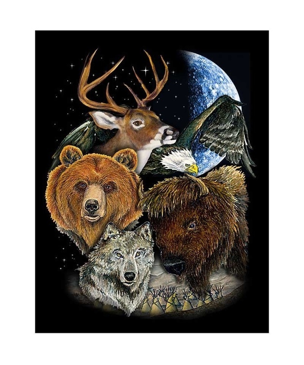 Torkkupeitto- Bear, Buffalo, Wolf, Deer, Eagle