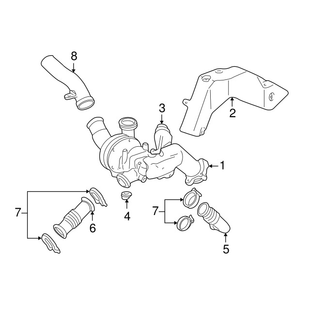 Turbonputki oikea Chevrolet Express 6.5TD 1997-2002