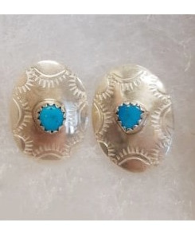 Turkoosi kivi- Nappi korvakorut 