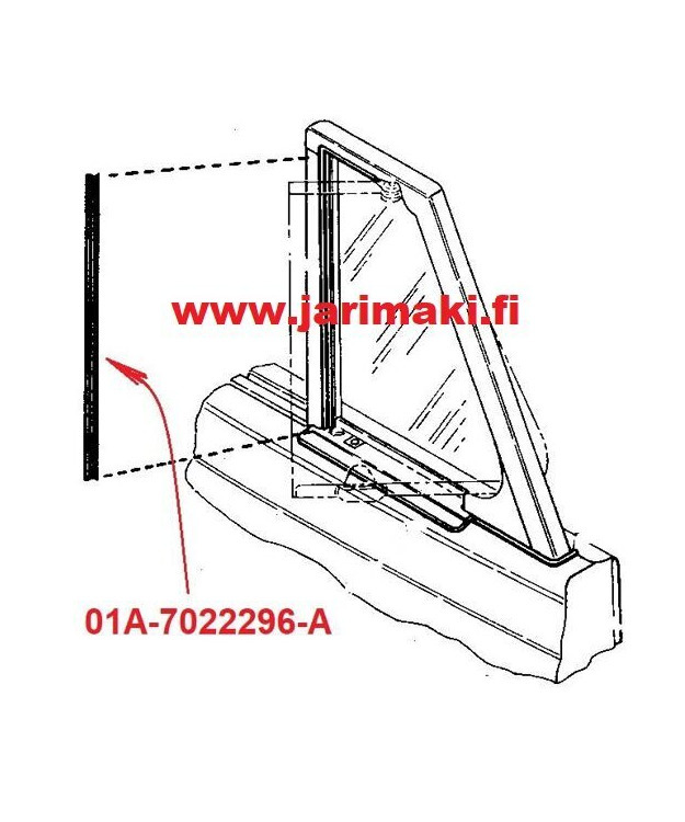 Tuuletusikkunan tiiviste sarja taka Ford Convertible 1940