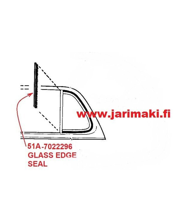 Tuuletusikkunan tiiviste sarja taka Ford Sedan 1940