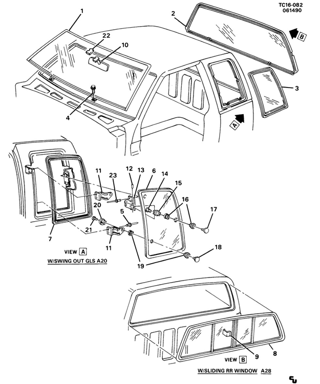 Tuulilasi 2-väri Chevrolet Silverado 1995-1999