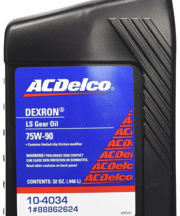 Vaihteisto/tasauspyörästö öljy AcDelco DEXRON LS 75W90 GL-5 946ml