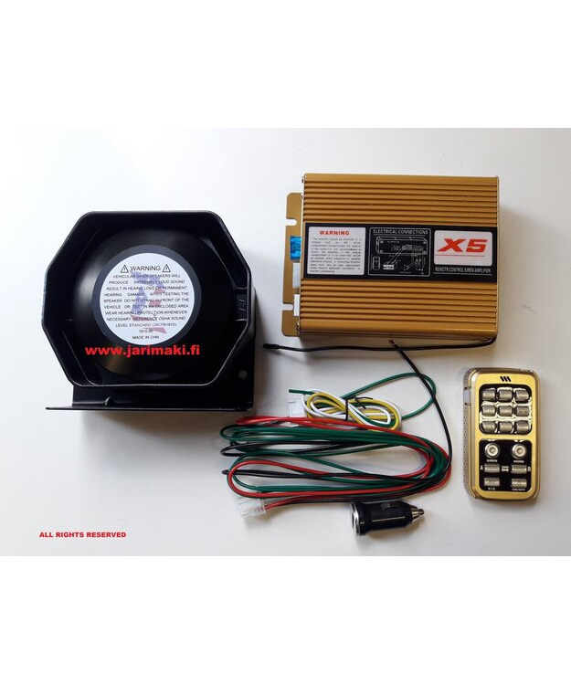 Yleis sireeni sarja X5 12V 120-130 Db 200W